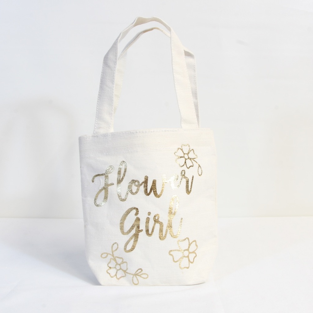 Metallic Gold Flower Girl Bag